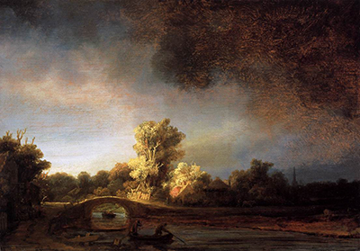 Landscape with a Stone Bridge Rembrandt